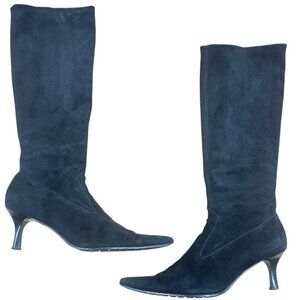 Peter Kaiser Black Mid Calf Kitten Heel Boot